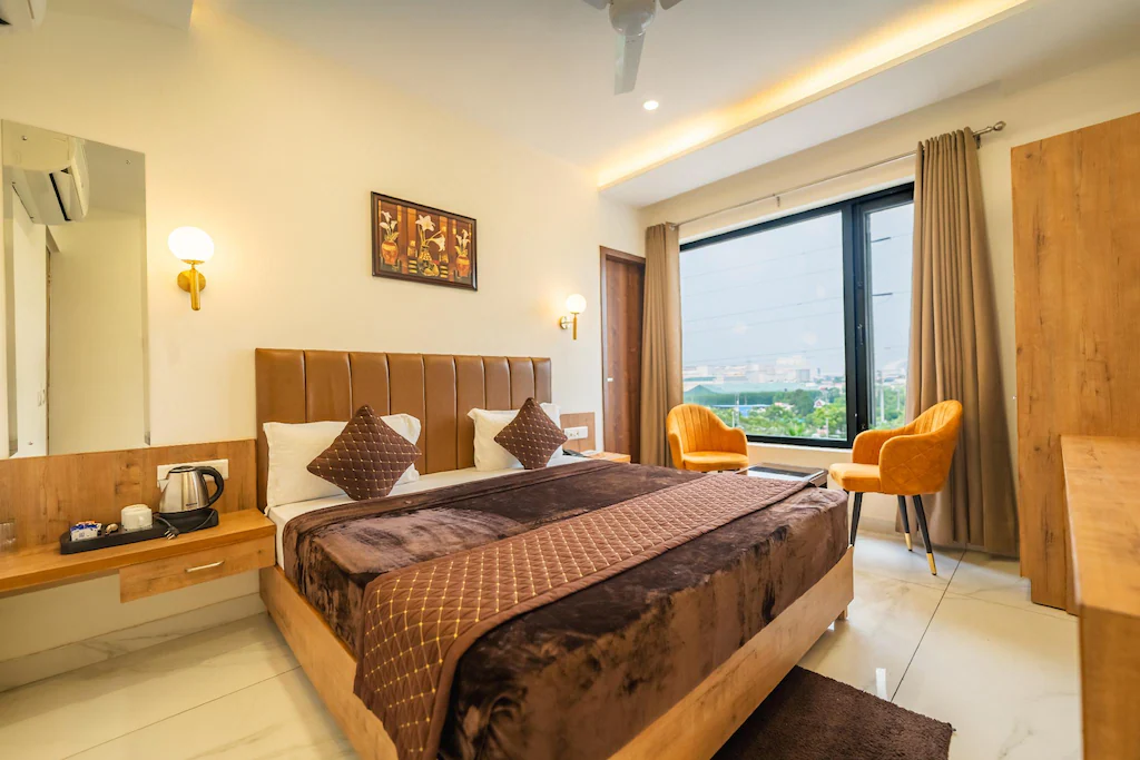 spacious hotel room in Mohali